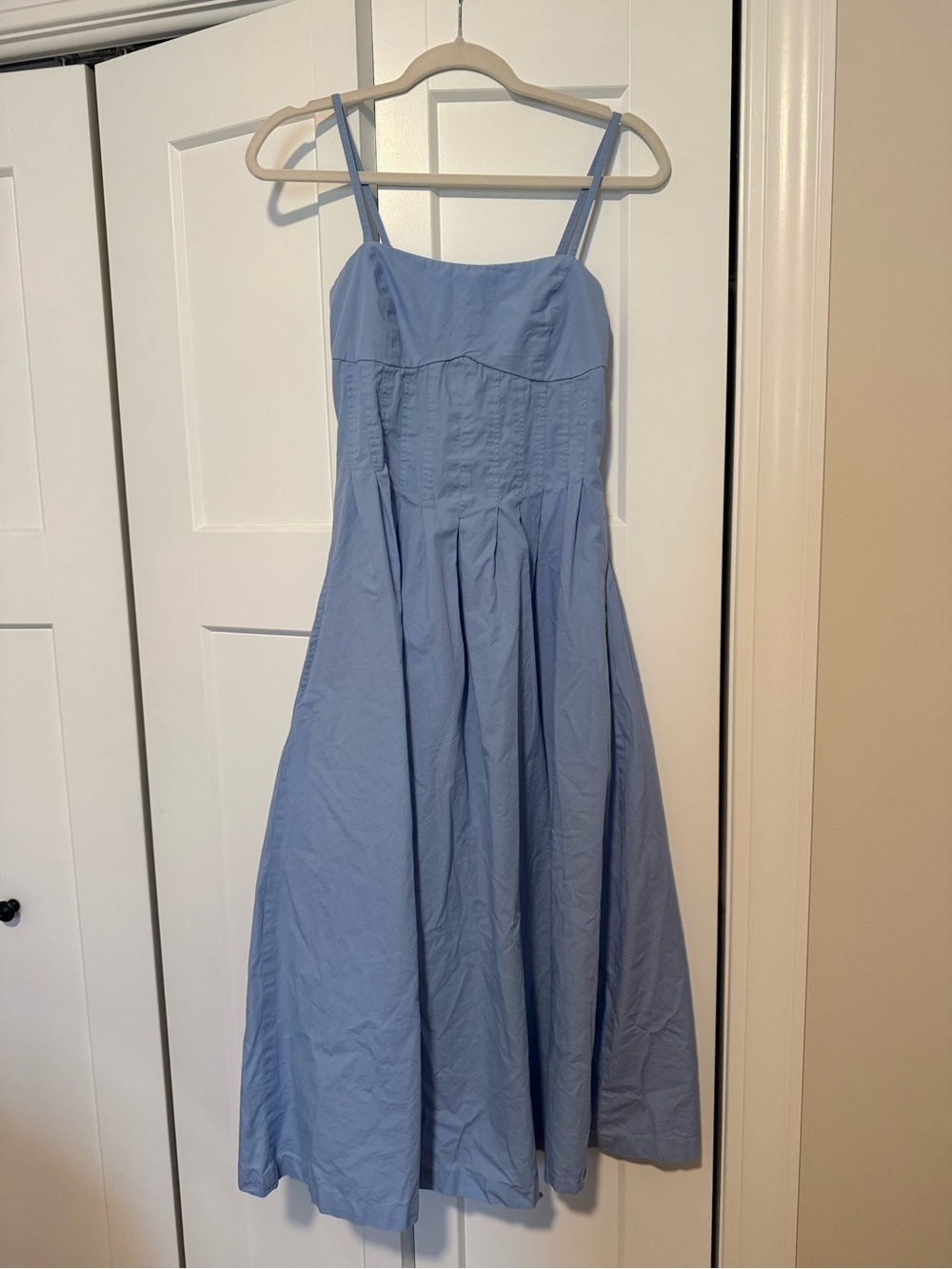 Light Blue Cotton Sundress with Spaghetti Straps